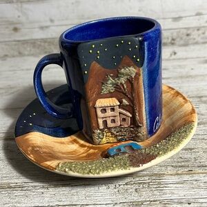 Cup and saucer made in Columbia